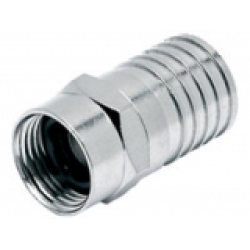 Connector F Male Hex Crimp RG6Q O-Ring